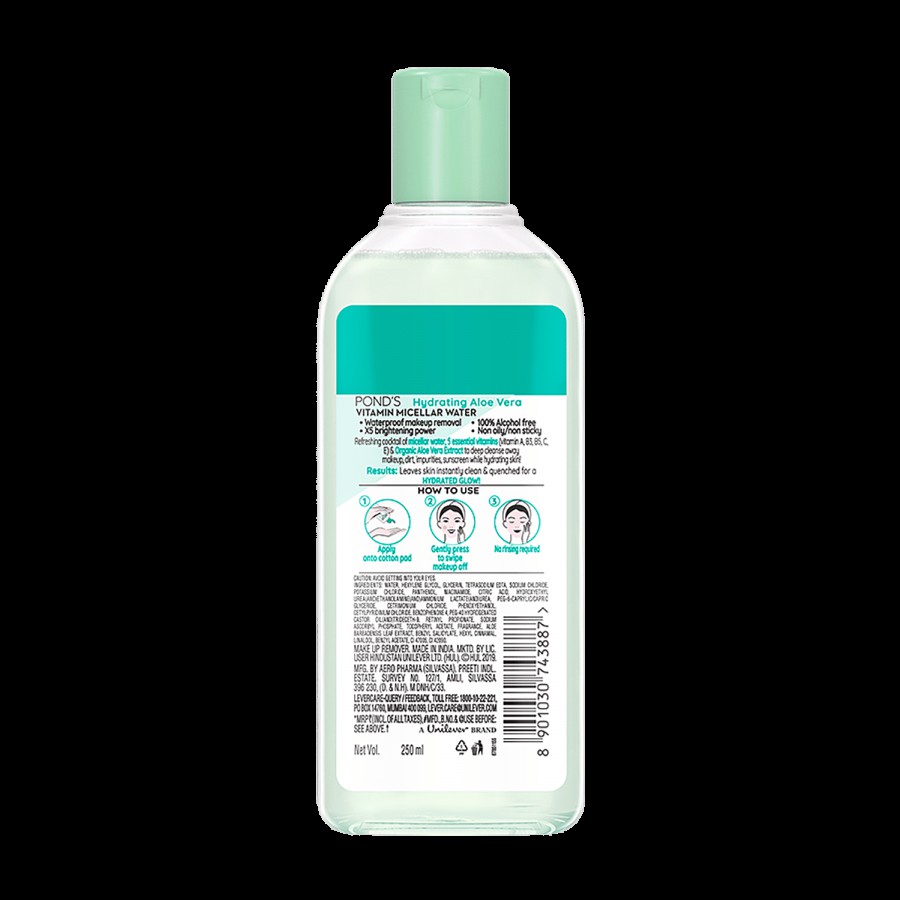 Ponds Vitamin Micellar Water - Hydrating Aloe Vera