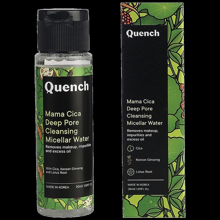 Quench Botanics Mama Cica Deep Pore Cleansing Micellar Water - Removes Makeup