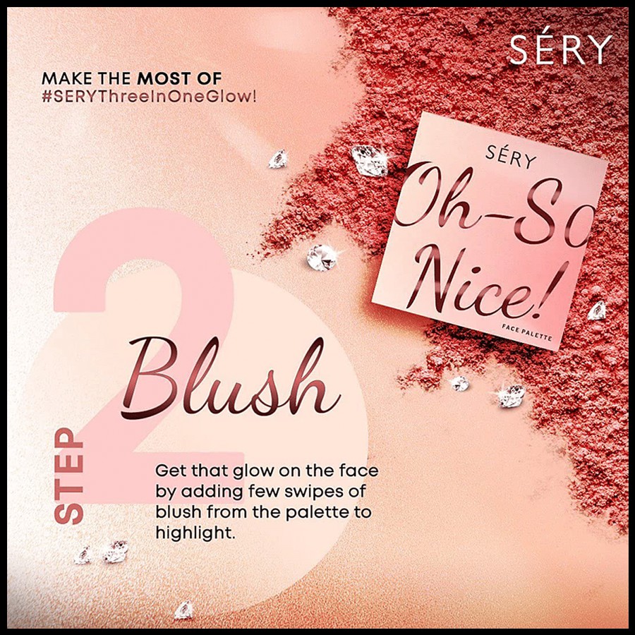 Sery Face Makeup Palette - 3 In 1 Highlighter