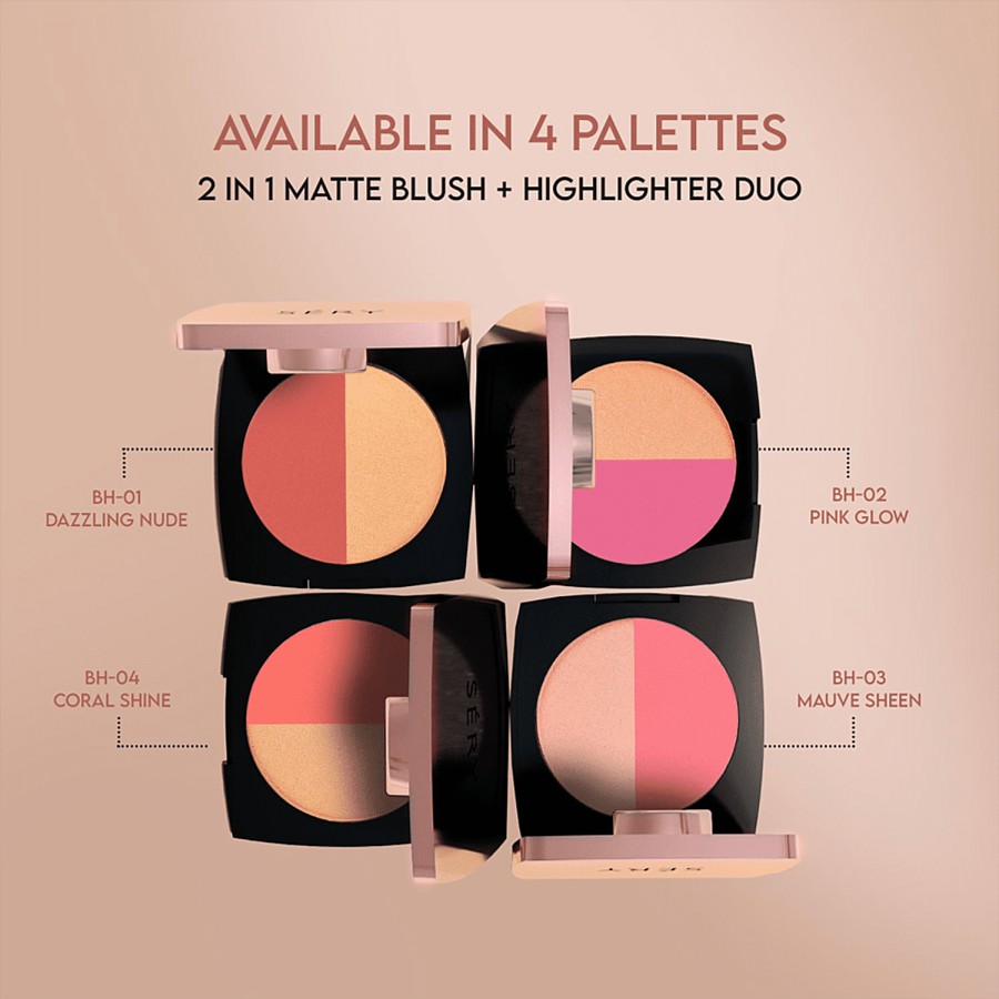 Sery Illu-Matte Blush Highlighter Duo - With Hyaluronic Acid