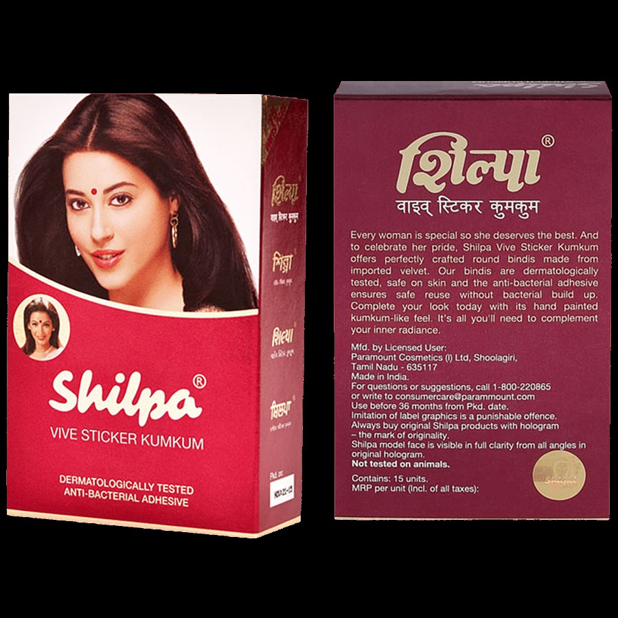 Shilpa Vive Sticker Kumkum - Size 4