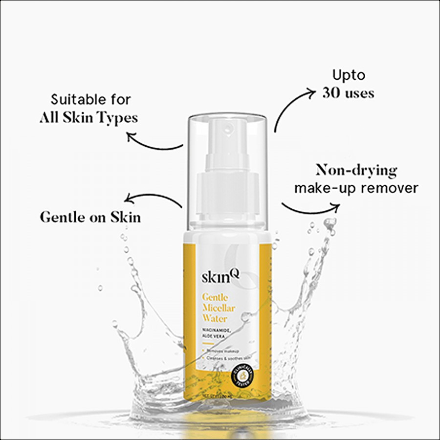 SkinQ Gentle Micellar Water - Removes Makeup