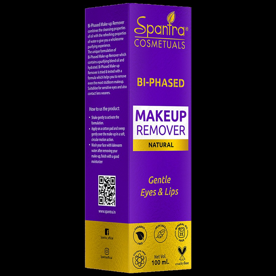 Spantra Cosmetuals Bi-Phased Makeup Remover - Natural