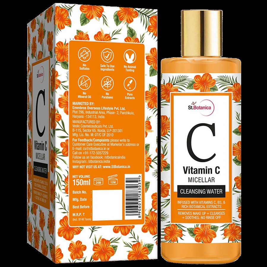 StBotanica Vitamin C Micellar Cleansing Water With Mineral Extracts