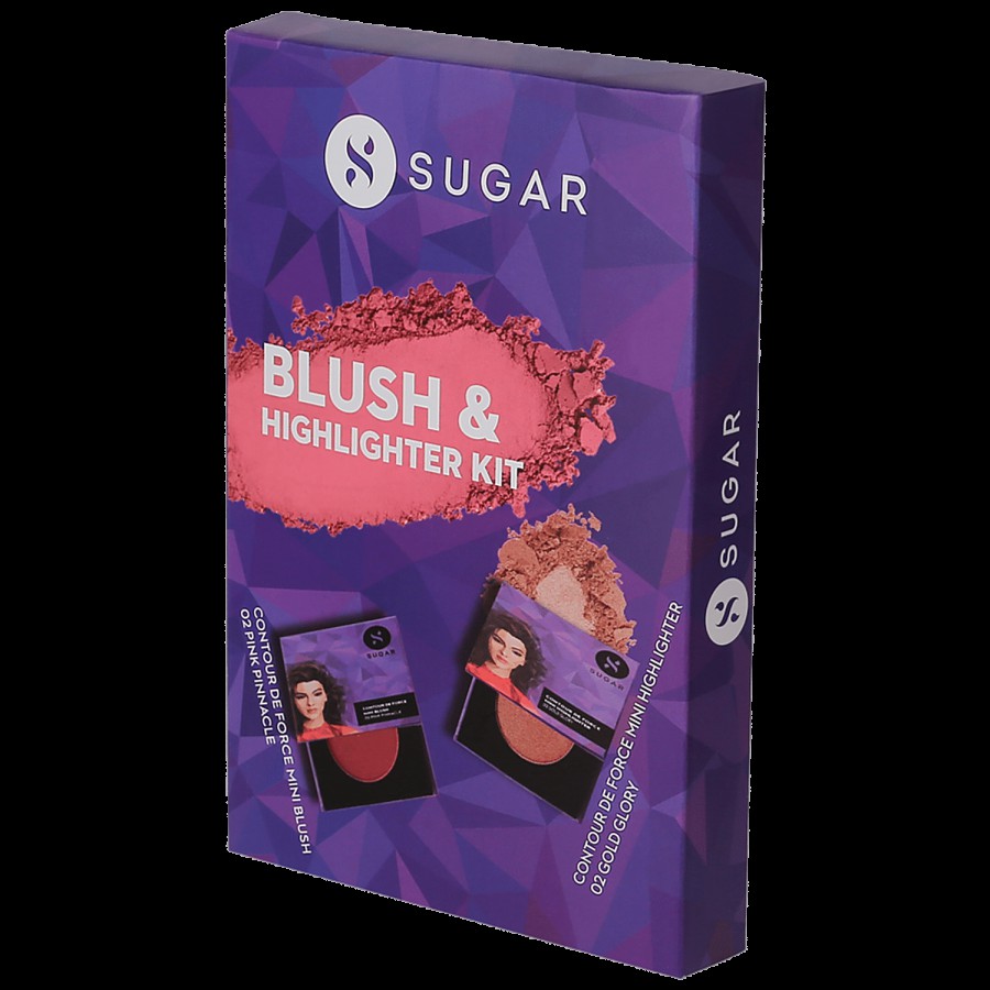 Sugar Cosmetics Blush & Highlighter Kit - Contour De Force