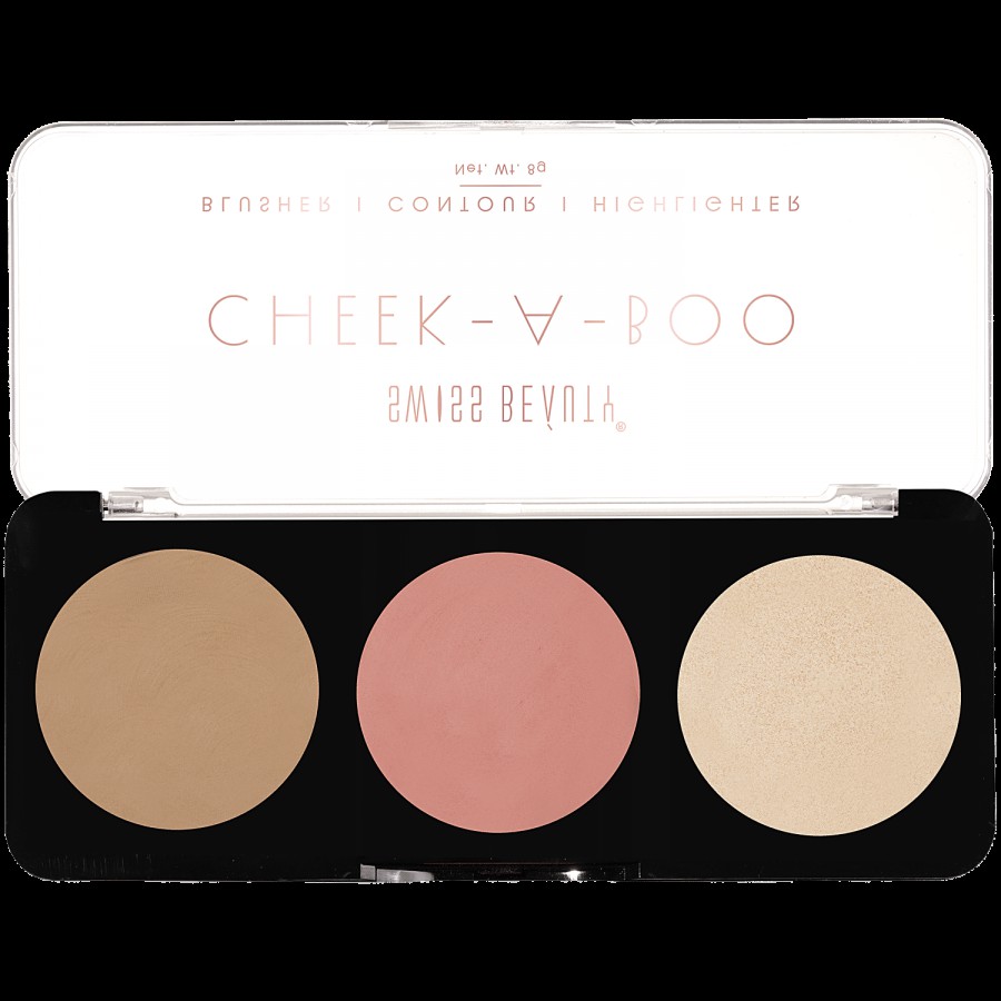 Swiss Beauty Cheek-A-Boo 3 In One Blusher