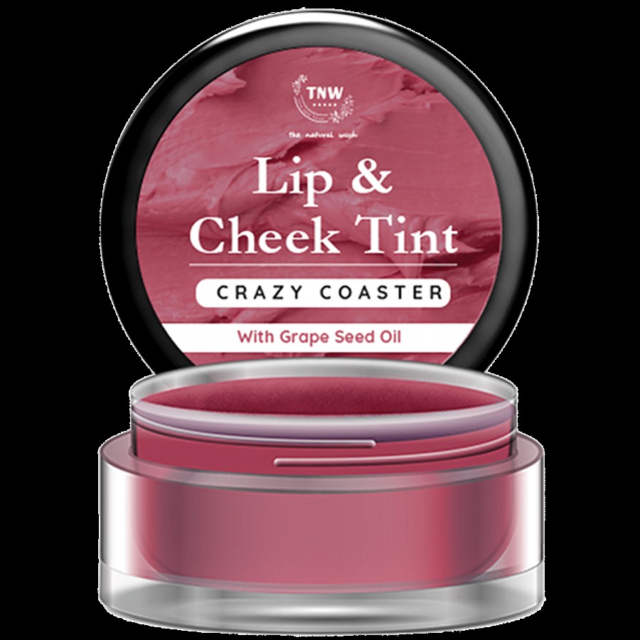 TNW-The Natural Wash Lip & Cheek Tint - Crazy Coaster With Grapeseed & Castor Oil