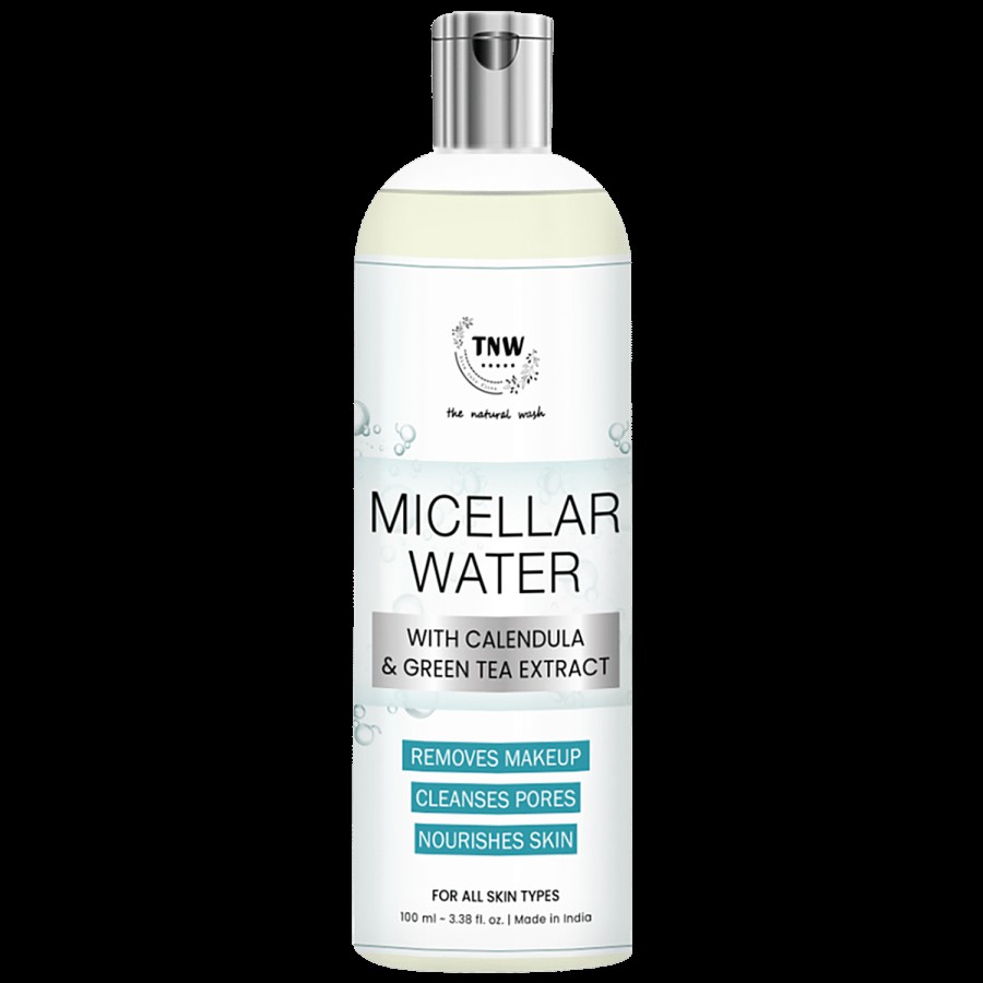 TNW-The Natural Wash Micellar Water With Calendula & Green Tea Extract - Removes Makeup