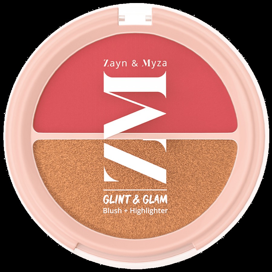 ZM Zayn & Myza Glint & Glam Blush + Highlighter Duo - Blends Seemlessly