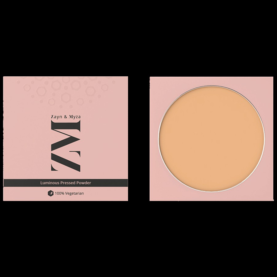 ZM Zayn & Myza Luminous Pressed Powder Sheer Compact - Lightweight & Breathable