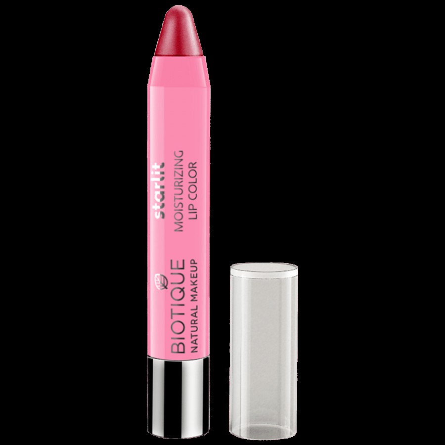 Biotique Natural Makeup Starlit Moisturising Lipstick - Crimson Pop