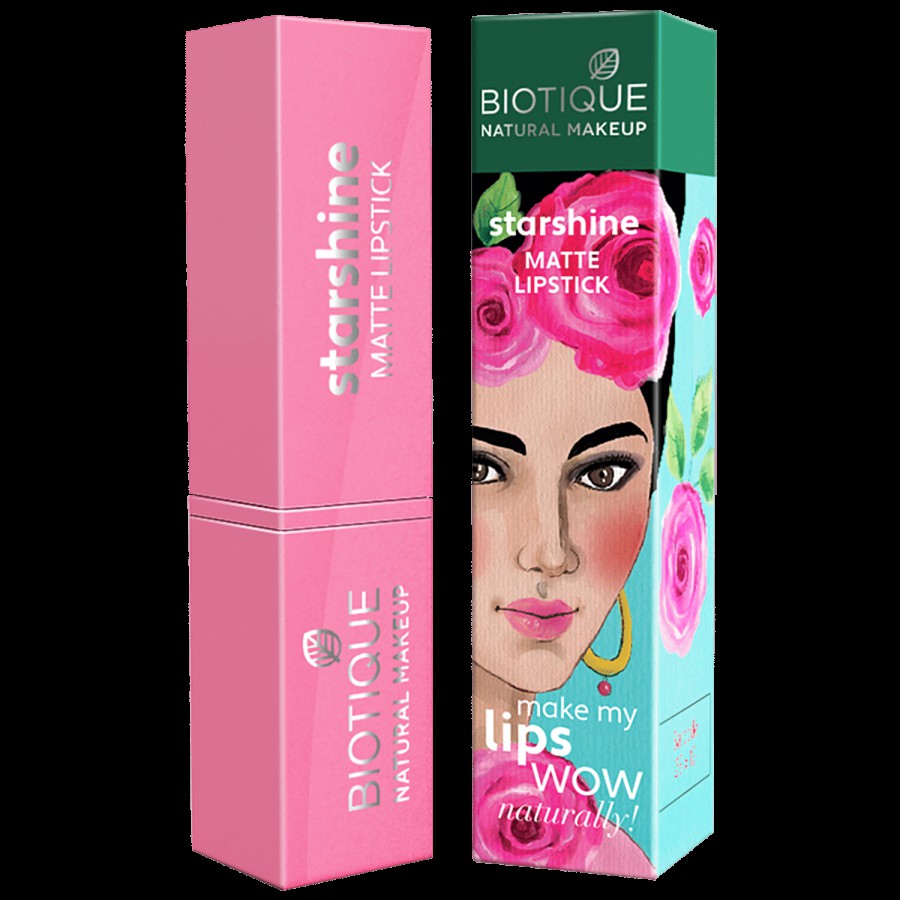 Biotique Natural Makeup Starshine Matte Lipstick - Ruby In Vogue