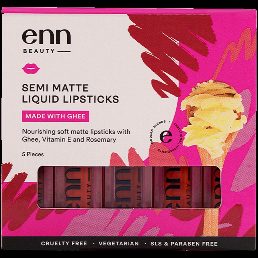 ENN Semi Matte Liquid Lipsticks Made With Ghee