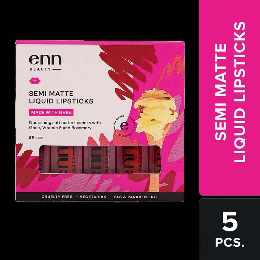 ENN Semi Matte Liquid Lipsticks Made With Ghee