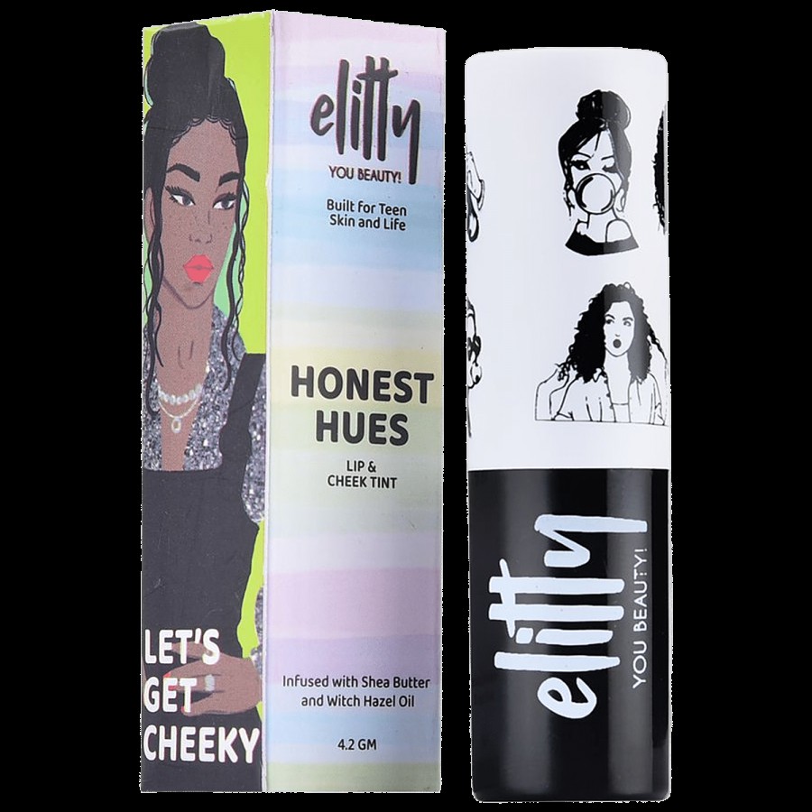 Elitty Honest Hues Lip & Cheek Tint With Shea Butter & Witch Hazel Oil