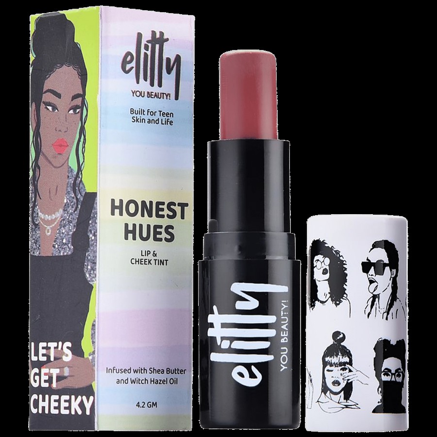 Elitty Honest Hues Lip & Cheek Tint With Shea Butter & Witch Hazel Oil