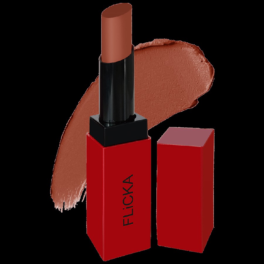 Flicka Lip Alert Matte Lipstick - Highly Pigmented