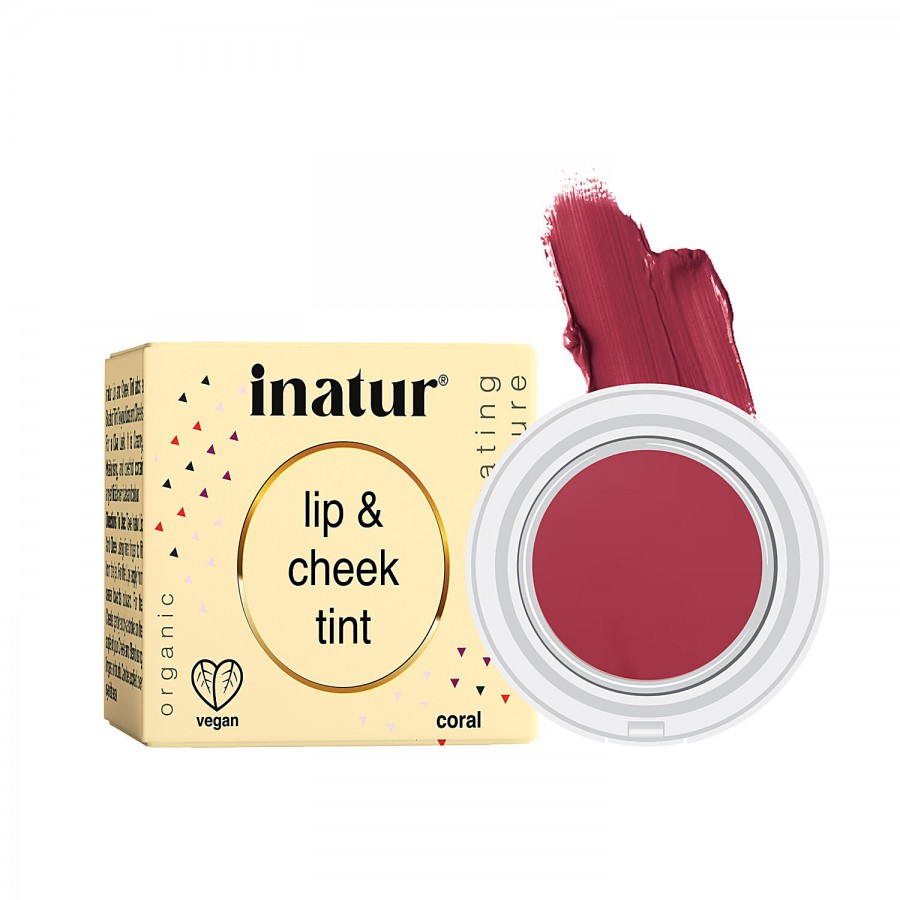 Inatur Lip & Cheek Tint - 3-In-1 Natural Makeup Blend