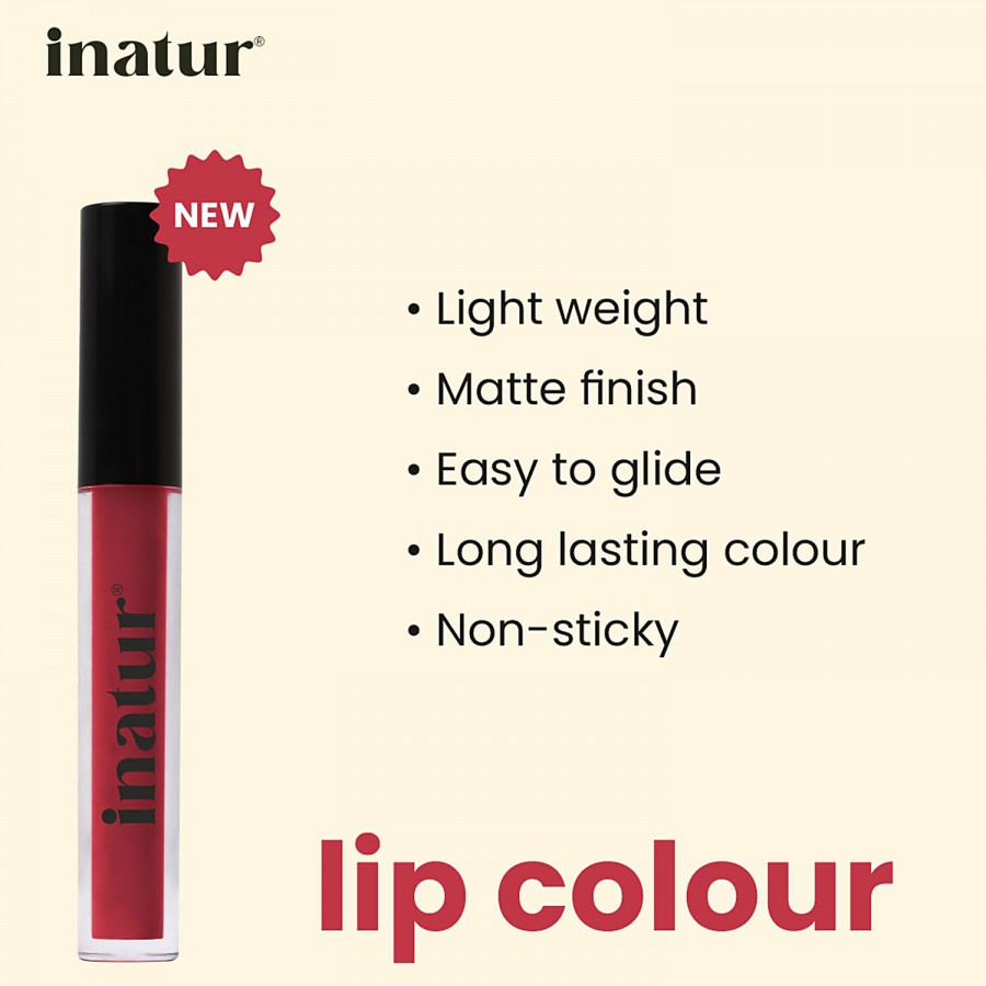 Inatur Matt Liquid Lip Colour With Hyaluronic Acid & Collagen