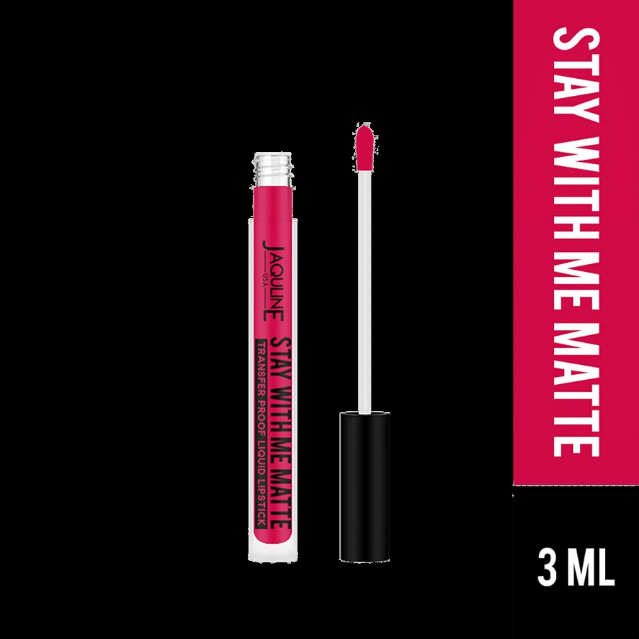 Jaquline USA Stay With Me Matte Liquid Lipstick - Transfer Proof