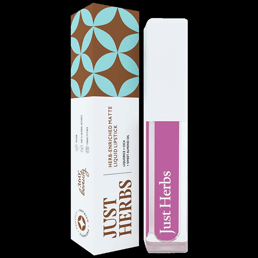 Just Herbs Herb-Enriched Matte Liquid Lipstick - With Liquorice