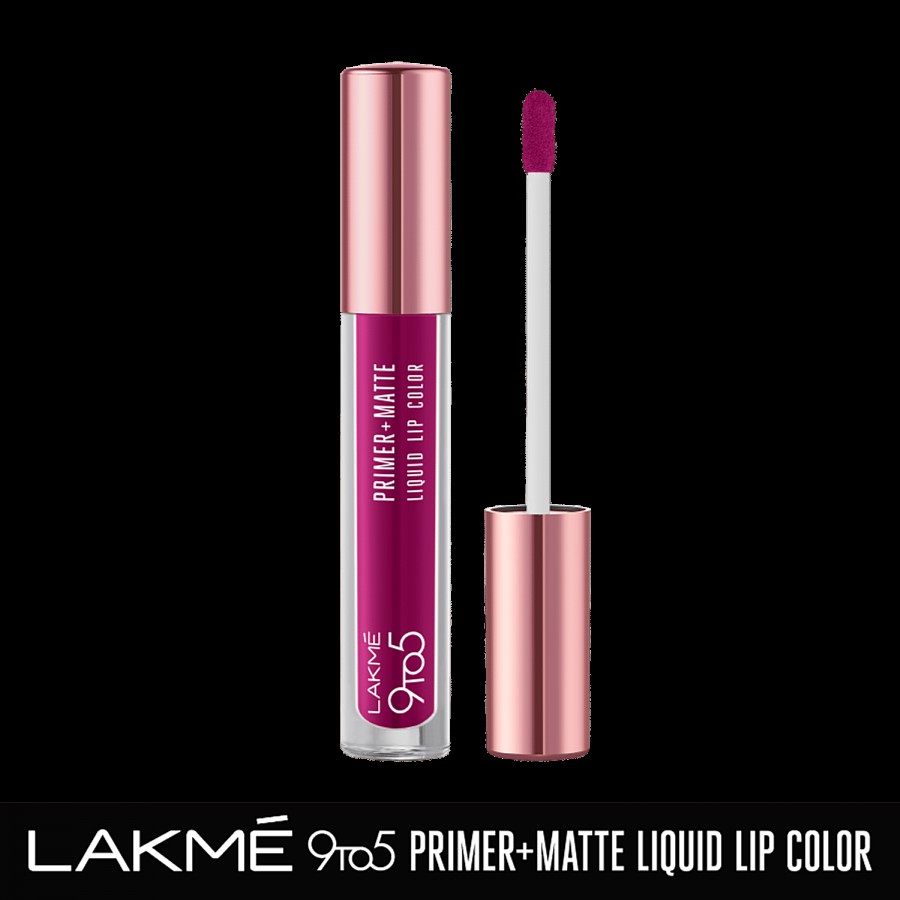 Lakme 9 To 5 Primer + Matte Liquid Lip Colour - Transfer & Smudge-Proof