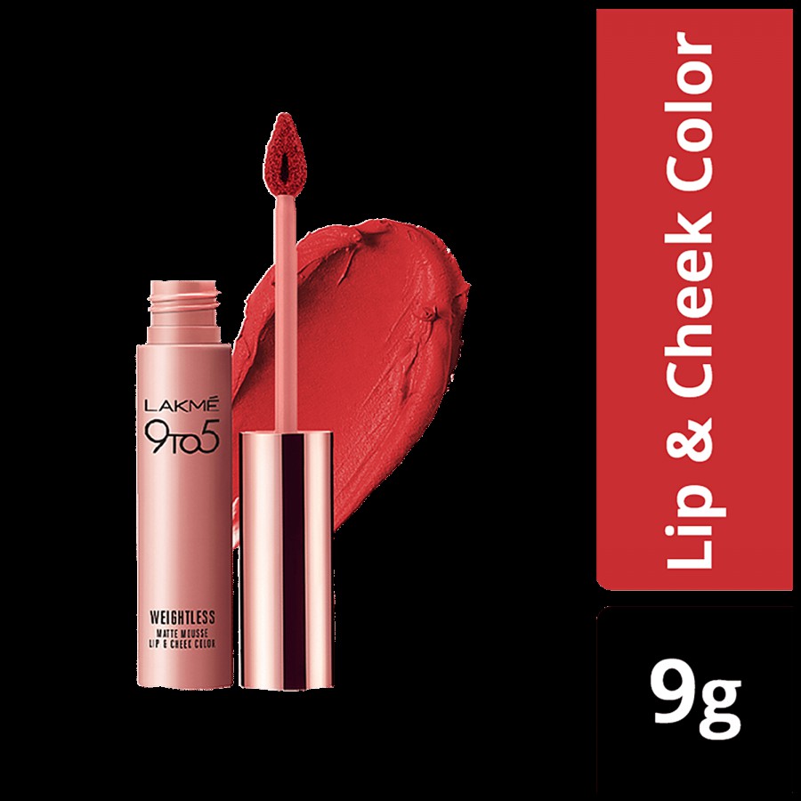 Lakme 9 To 5 Weightless Matte Mousse Lip & Cheek Colour