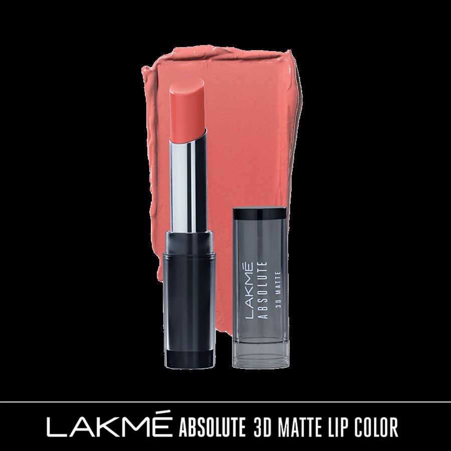 Lakme Absolute 3D Matte Lipstick - Peach Pinch