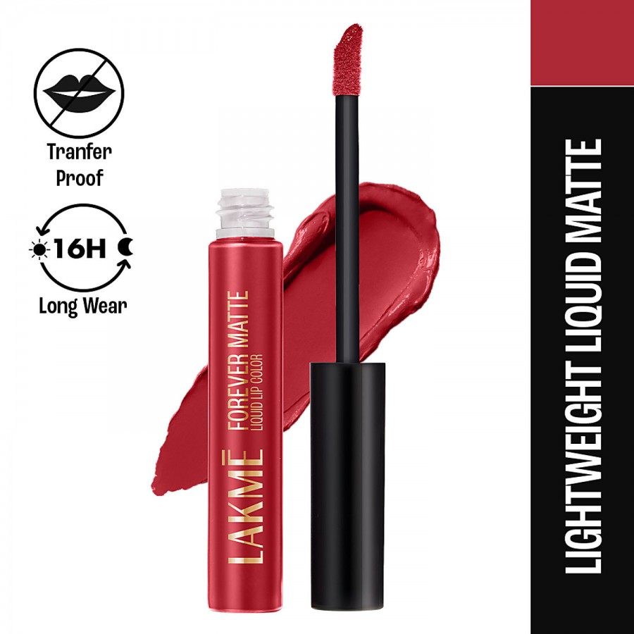 Lakme Forever Matte Liquid Lip Colour - Red Velvet