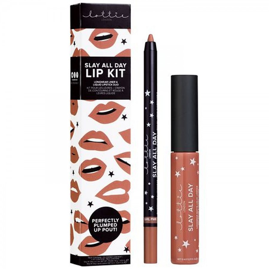 Lottie London Slay All Day Lip Kit Longwear Matte Liquid Lip & Liner Kit