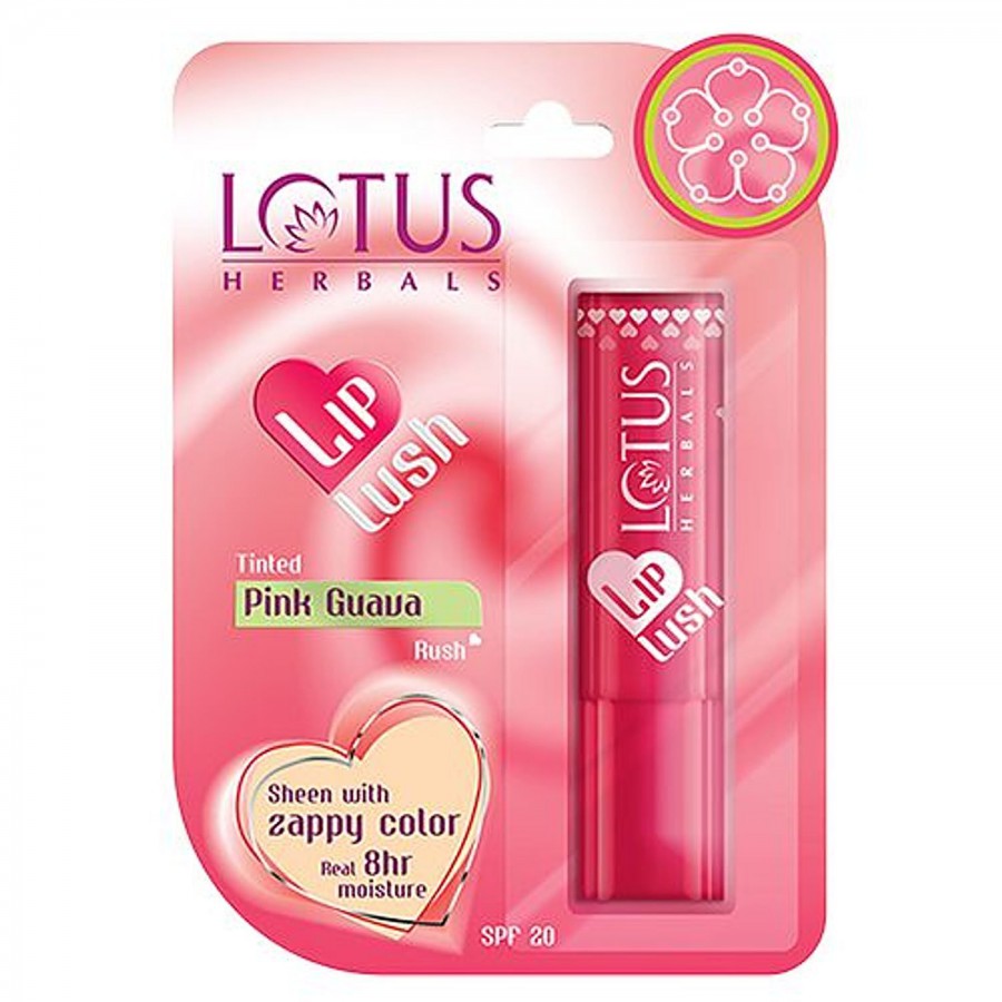 Lotus Herbals Lip Lush Pink Guava Rush - SPF 20