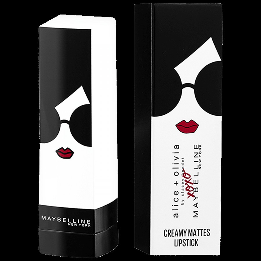 Maybelline New York Alice + Olivia Limited Edition Creamy Matte Lipstick - 691 Stace Face Red