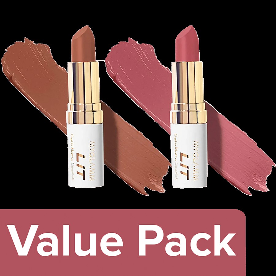 MyGlamm Lit Satin Matte Lipstick - Two Broke Girls + The Good Wife