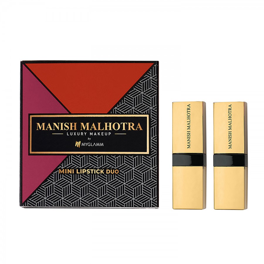 MyGlamm Manish Malhotra Sundowner Soft Matte Mini Lipstick Duo - Romantic Rouge