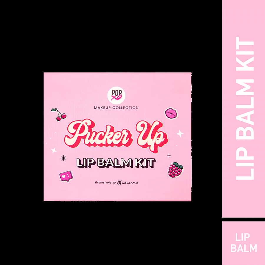 MyGlamm POPxo Makeup Pucker Up Lip Balm Kit - Cherry Blossoms