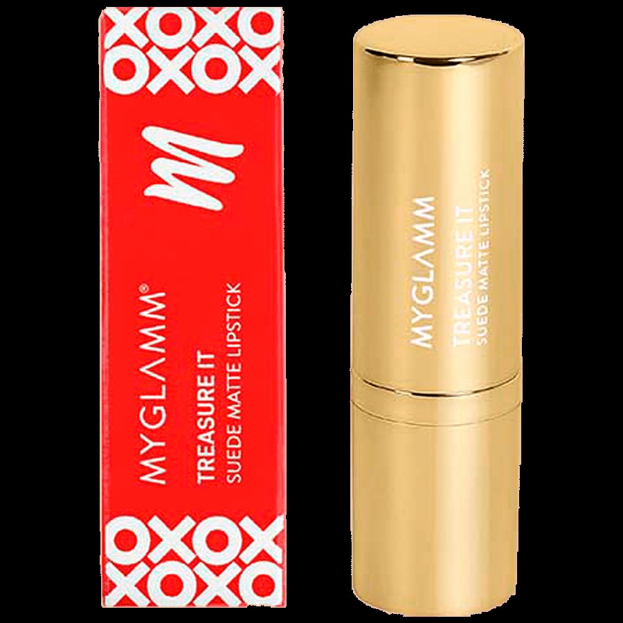 MyGlamm Treasure IT Suede Matte Lipstick - With Vitamin E