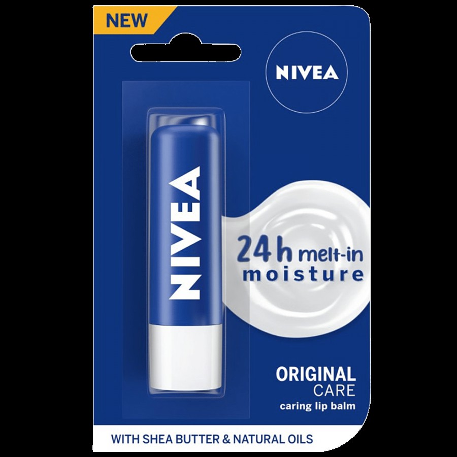 NIVEA Lip Balms: Cherry Shine + Original Care - With Natural Oils for Soft Lips