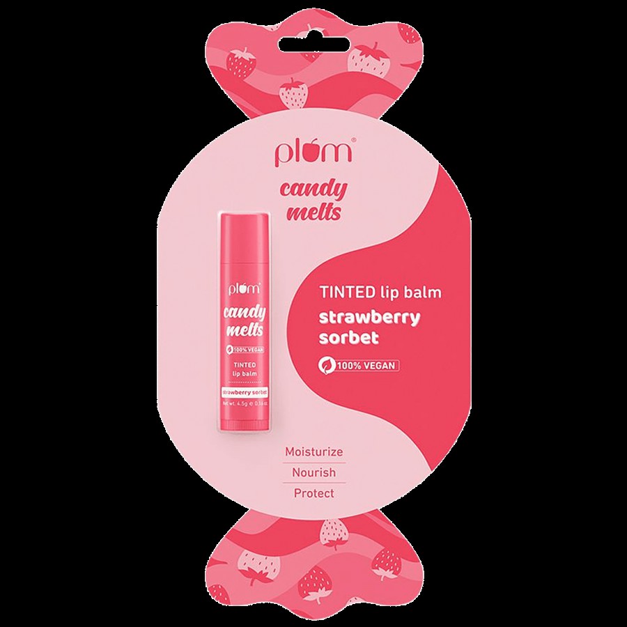 Plum Candy Melts Tinted Lip Balm - Strawberry Sorbet