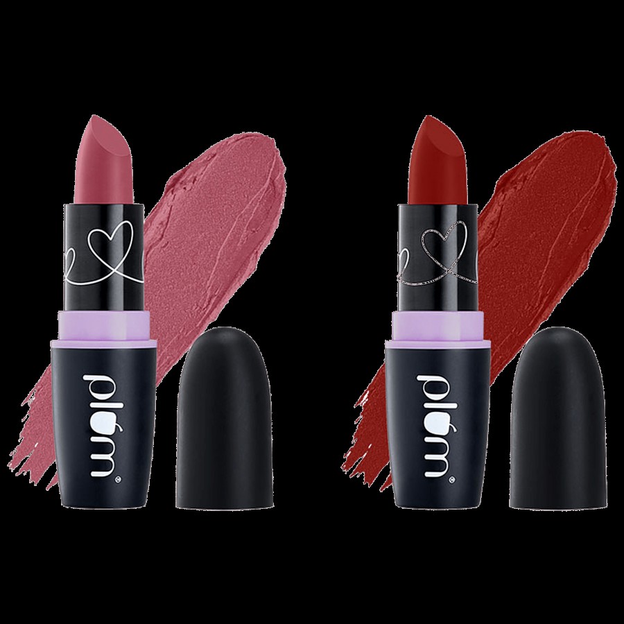 Plum Matterrific Lipstick Fab Festive Duo - Highly Pigmented