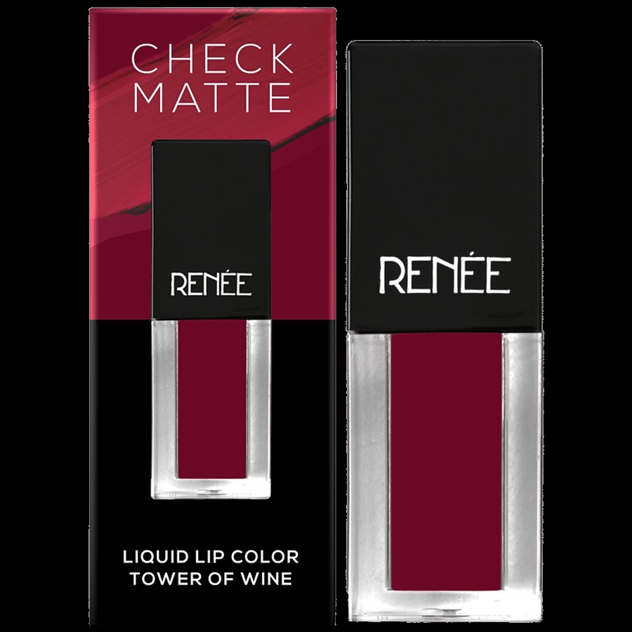 Renee Check Matte Lip Liquid Colour - With Oils Of Jojoba