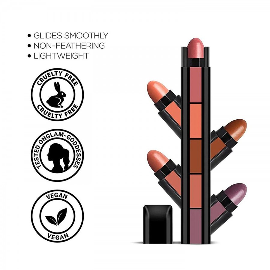 Renee Fab 5 5-in-1 Nude Lipstick - Alluring Shades