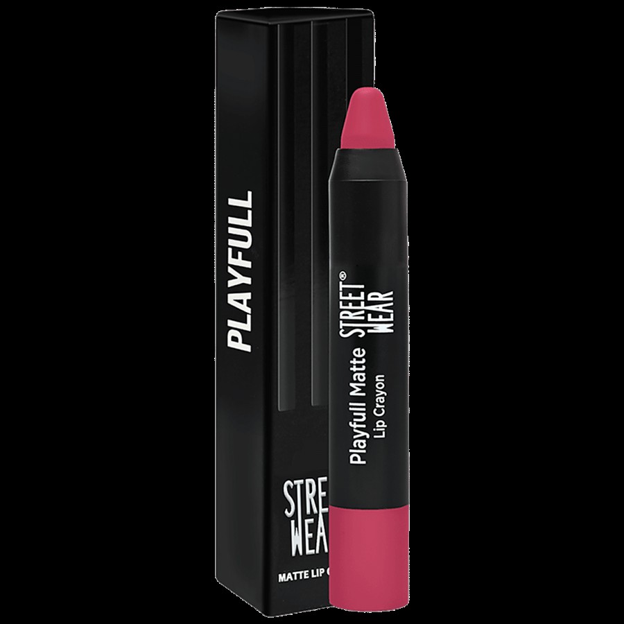 Street Wear Playfull Matte Lip Crayon - Enriched With Vitamin E & Shea Butter