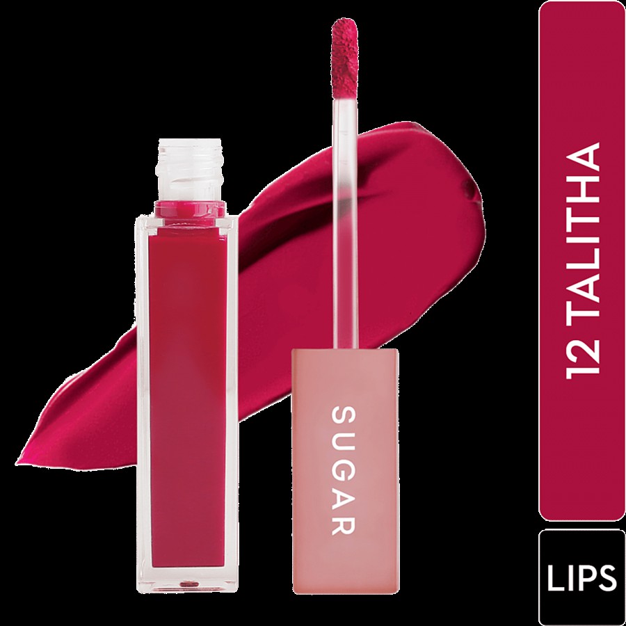 Sugar Cosmetics Mettle Liquid Lipstick - Bright Magenta With Red Undertones