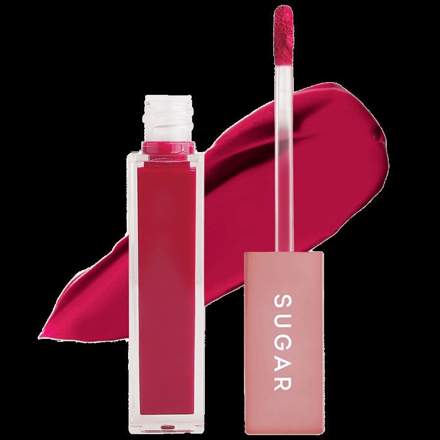 Sugar Cosmetics Mettle Liquid Lipstick - Bright Magenta With Red Undertones