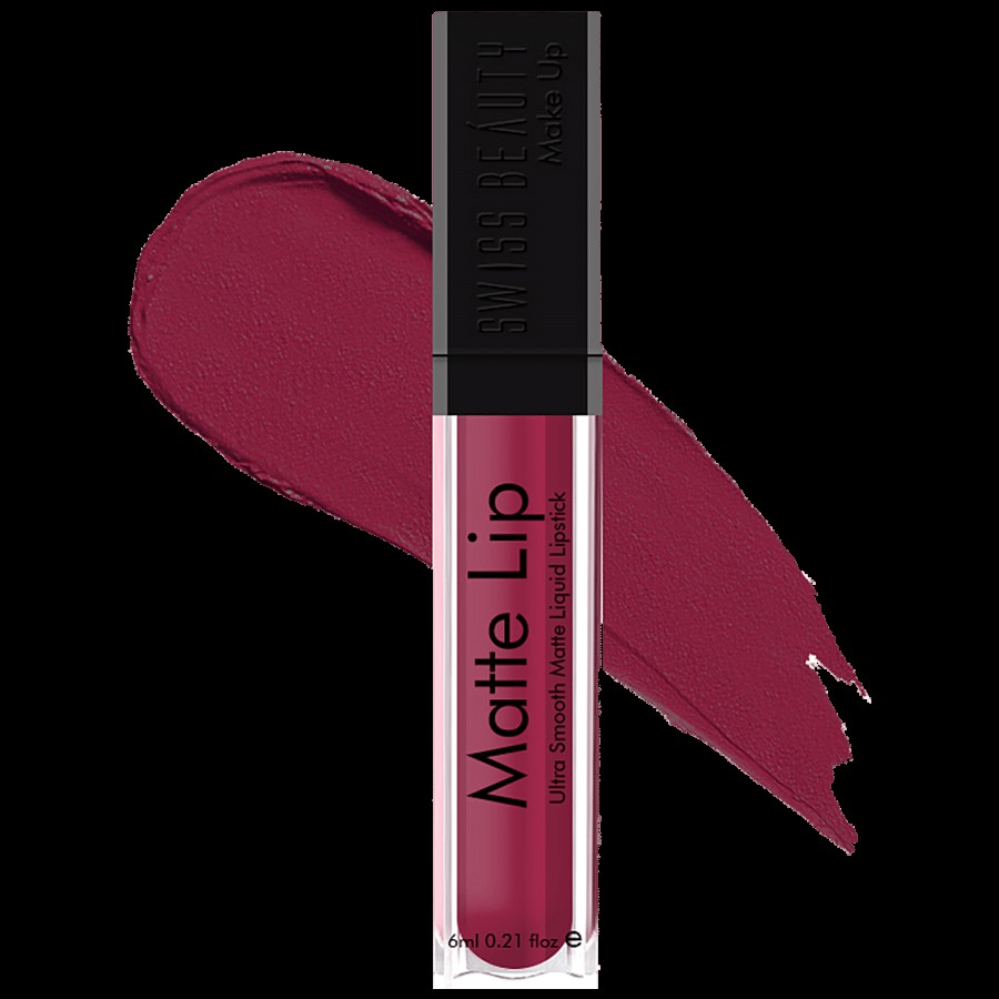 Swiss Beauty Ultra-Smooth Matte Liquid Lipstick - Long-Lasting