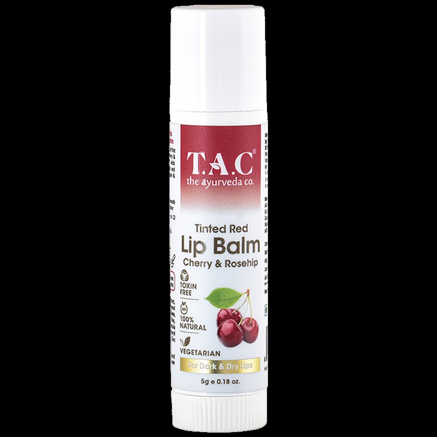 TAC - The Ayurveda Co. Tinted Red Lip Balm With Cherry & Rosehip