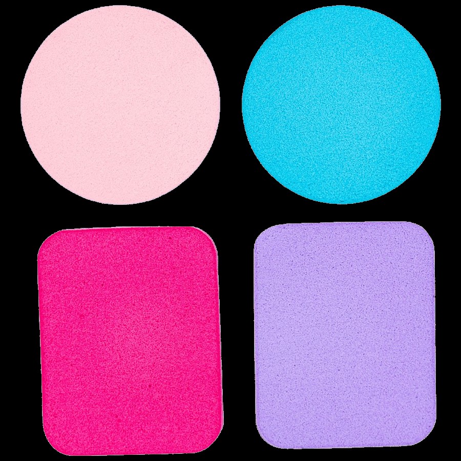 Beautiliss Professional Makeup Puff Sponge Set - Colour & Shape May Vary