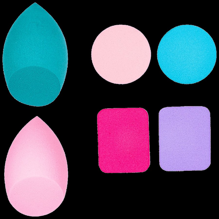 Beautiliss Professional Makeup Puff Sponge Set - Colour & Shape May Vary