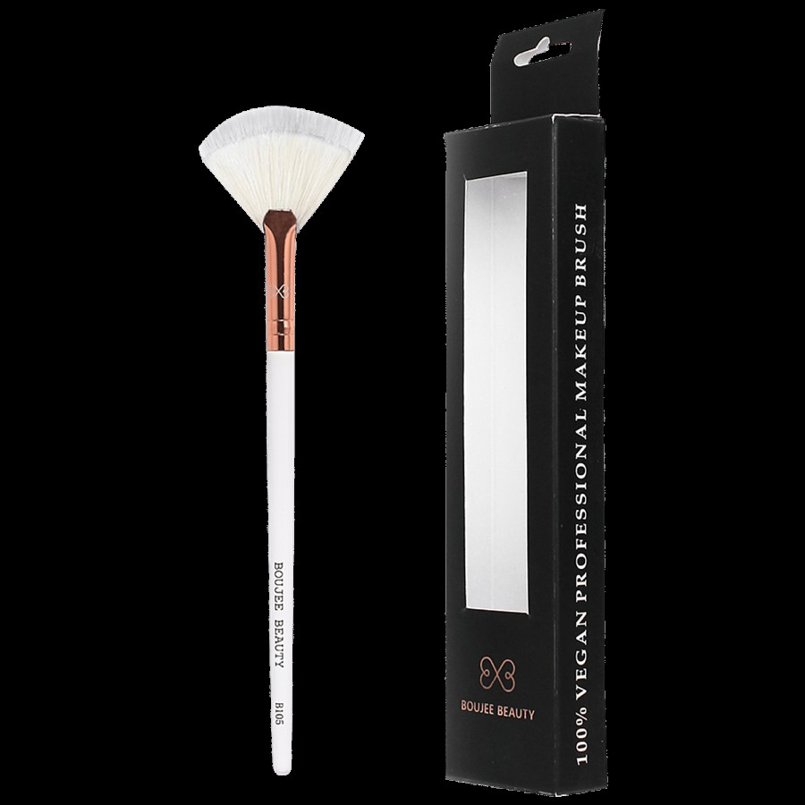 Boujee Beauty Duo-Fibre Fan Brush - Helps To Apply & Blend Makeup