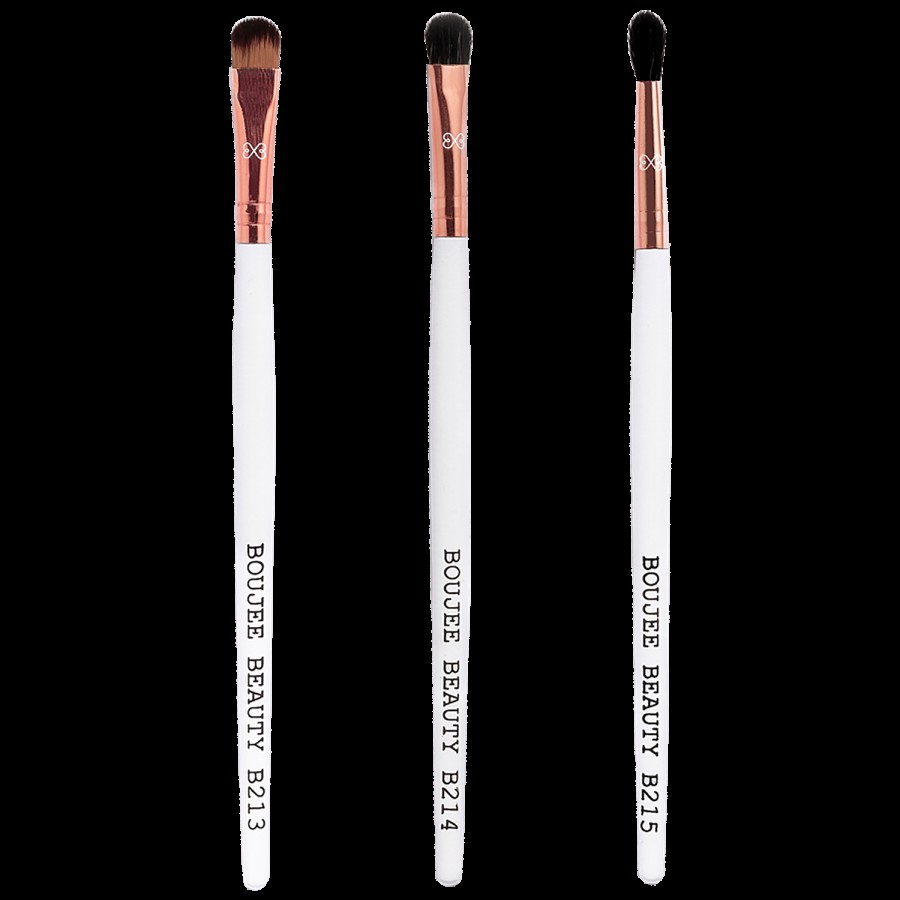 Boujee Beauty Precision Eye Makeup Brush Bundle - Helps To Blend & Apply